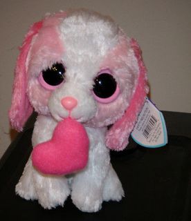 Ty COOKIE the 6 Valentine Dog 2011 Beanie Baby Boos Boos Babies 