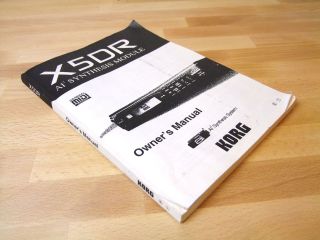 Owners Manual for Korg X5DR Sound Module