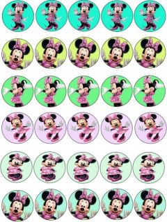   MINNIE MOUSE IMAGES EDIBLE CUP CAKE TOPPERS PREMIUM RICE PAPER 241