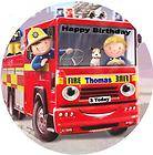Fire Engine Cake Topper (Choice of Round or Square)