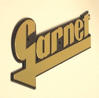 Garnet Amp Emblem Logo Brass Version   Beautiful Repro