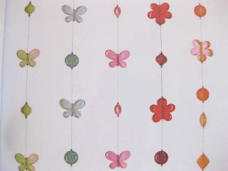SHABBY CHIC BEADED WIRE BUTTERFLY OR FLOWER CURTAIN TIE BACKS VOILES 5 