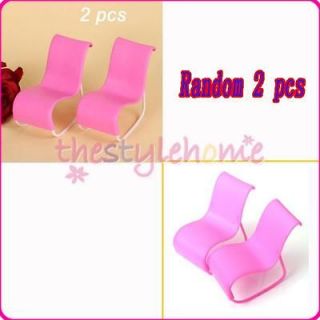 Mini Dollhouse Furniture Rocking Chairs for Barbie Detachable Pink