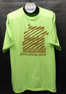 New Adult Lime Green Rollerblade t shirt Medium