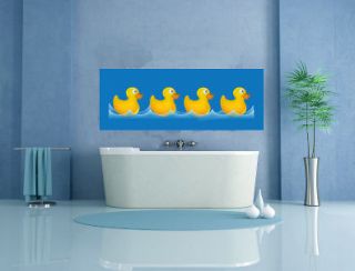 Rubber Duck Wide Bathroom Canvas Wall Art   Various Sizes