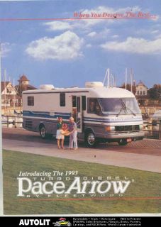1993 Fleetwood Pace Arrow Motorhome RV Brochure Diesel