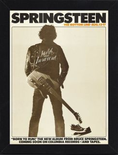 Framed Bruce Springsteen The Bottom Line Poster A4 Size Mounted In 