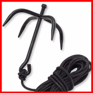 Folding Grappling Hook Ninja Climbing 33 Ft Nylon Rope