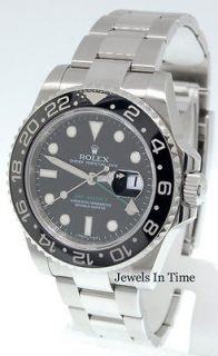 Rolex Mens GMT MASTER II 116710 Z Steel Ceramic Watch Box/ Papers 