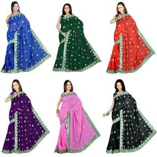 NEW Partywear Sequin Embroidery CUT WORK BORDER Sari saree Bellydance 