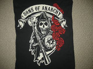 SONS OF ANARCHY LADIES BEATER TOP  MEDIUM   BLACK   REAPER & ROSES