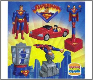 Burger King Happy Meal Superman Animated Series Toy Set MISB Rare