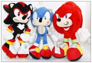 New Sonic the Hedgehog 10 Shadow The Hedgehog Knuckle Sonic Plush Toy 