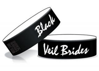 Black Veil Brides 2 Tone Logo B/W Rubber Wristband,Bracelet,Officially 