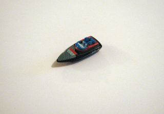 Micro Machines Vintage Black / Blue / Red Speed Boat.