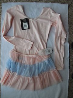 BNWT Girls Child size large ballet theatrical pink leotard and dance 