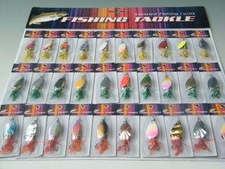 HOT SELLING 30X Feather Fishing Lure Spinner Spoon With Feather Kit