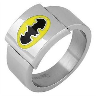   Authentic DC Comics BATMAN Mens Womens Ring size 11 STAINLESS STEEL