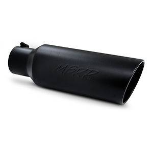   DIESEL EXHAUST TIP 4 INLET ROLLED END 6 OUTLET T5130BLK 18 LENGTH