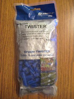 New Gripple Wire Twisters 100 Pack Secures Smooth & Trellis Loose Tail 