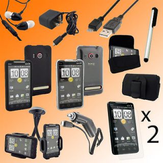 All in One Accessory Bundle Case Charger for HTC EVO 4G Sprint