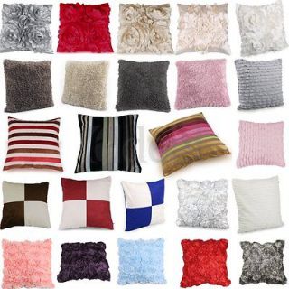 Bed Sofa Decorative Square Stripes Pillow Cushion Pillowcase Case 