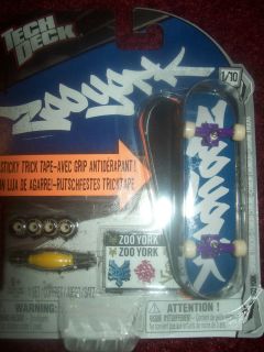 New) ZOO YORK tech deck fingerboard 96mm with purple colored trucks