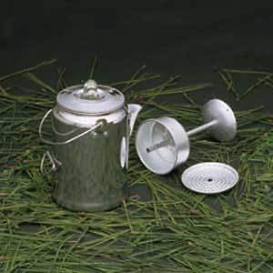 Texsport 9 cup aluminum camping percolator coffee pot