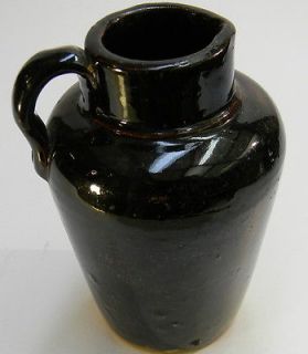 Red Wing Stoneware Characteristic Small Dark Brown Glaze Handled Water 