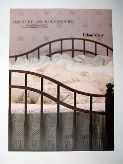 Ethan Allen Furniture Country Craftsman Bed 1986 print Ad 