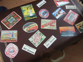 26 RETRO STYLE LUGGAGE LABELS ,for your old vw camper suitcase