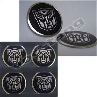4pcs Transformers Autobot Car Steering Wheel Center Cap Badge Emblem 