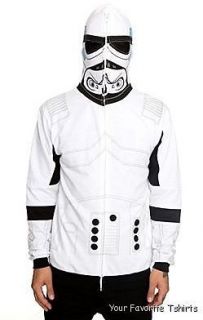 Licensed Star Wars I am A Stormtrooper Costum Suit Zip Up Hoodie S XXL