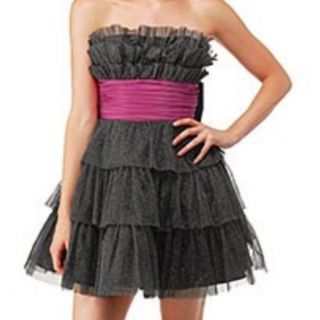   Sweet Caroline Black Silver Sparkle Dress Size 2 4 Tea Party Tier