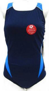 Arena Morax FL Competition Swimsuit Womens Size 30 Denim/Fast Blue 
