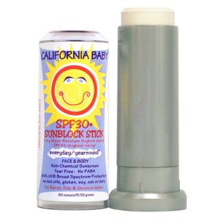 California Baby Organic SPF 30+ Sunscreen Stick 0.5 oz Everyday/Year 