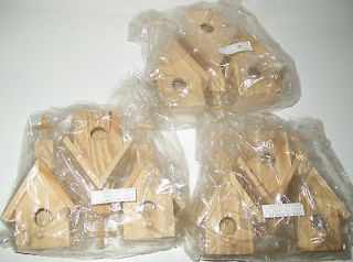 Lot of 9 Wooden Craft Bird Houses Craft Supplies Great For Painting 
