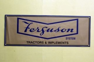 Vintage Ferguson Logo Tractor Farm Implement Mini Banner 11 x 29