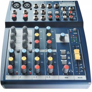  Notepad 102 Compact Mixer 2 mono mic inputs PA BAND DJ STAGE STUDIO
