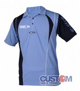   Tsoma High Quality Breathable Dry Fit Custom Table Tennis Shirt Sky