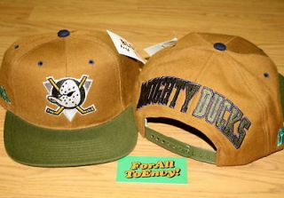 Vintage Anaheim Mighty Ducks blockhead snapback hat NWT NHL hockey 90 