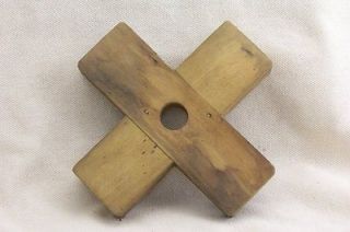   Churn Dasher End Piece Cross 6 X 6 2 Wide X 3/4 Thick Distressed