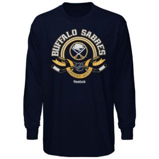 Reebok Buffalo Sabres The Main Attraction Long Sleeve T Shirt   Navy 