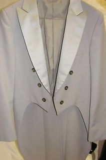 BOYS 6 GREY SILVER tuxedo VINTAGE TAILCOAT tux TAILS