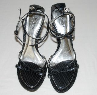    Dark Grey Leather Ankle Strap Sandals   UK 4.5 / US 6.5M / EU 37.5