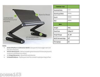 Ergonomic Laptop iPad Stand   for couch bed lap desk cooling riser 