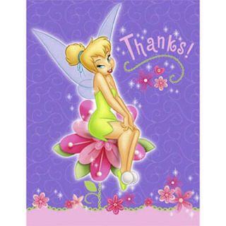 TINKERBELL BIRTHDAY PARTY SUPPLIES THANK YOU CARDS TINK
