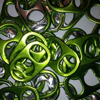 100 Lime Green Pop Tabs Craft Quality