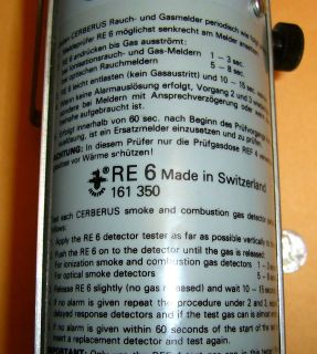 Cerberus RE6 Smoke Detector Tester   Made in Switzerland
