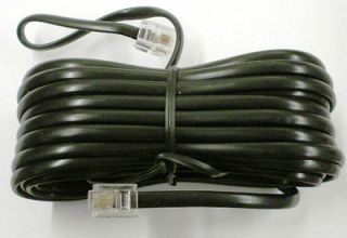 50FT TELEPHONE EXTENSION CORD BLACK PHONE CABLE FEET